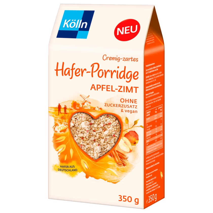 Kölln Hafer Porridge Apfel Zimt 350g